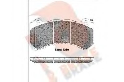 Комплект тормозных колодок, дисковый тормоз R BRAKE купить