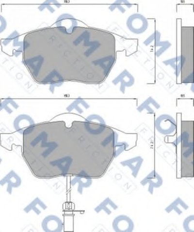 Комплект тормозных колодок, дисковый тормоз FOMAR Friction купить