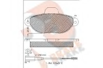 Комплект тормозных колодок, дисковый тормоз R BRAKE купить