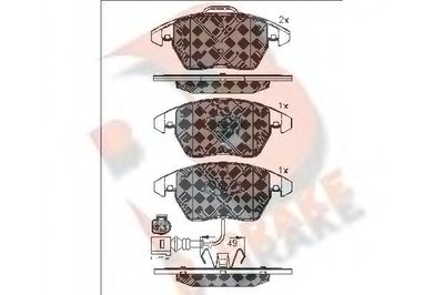 Комплект тормозных колодок, дисковый тормоз R BRAKE купить