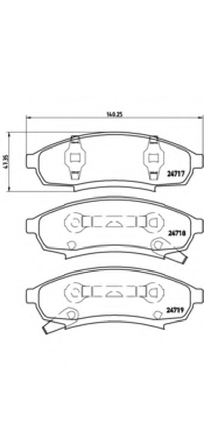 Комплект тормозных колодок, дисковый тормоз BREMBO купить