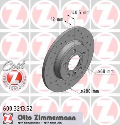 Тормозной диск SPORT BRAKE DISC COAT Z ZIMMERMANN купить