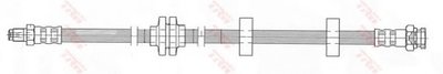 Тормозной шланг Przewуd hamulcowy elastyczny przуd L/P (dі. 504mm, M10x1/M10x1) FIAT DOBLO, DOBLO CA