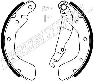 Комплект тормозных колодок TRUSTING купить