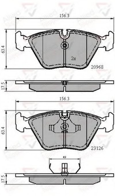 Комплект тормозных колодок, дисковый тормоз ANL Braking COMLINE купить