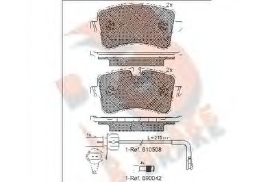 Комплект тормозных колодок, дисковый тормоз R BRAKE купить