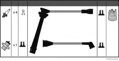 Комплект проводов зажигания HERTH+BUSS JAKOPARTS купить