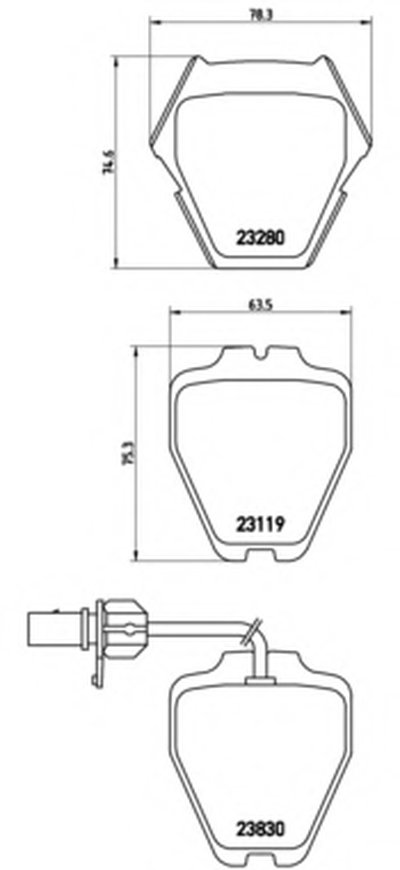 Комплект тормозных колодок, дисковый тормоз BREMBO купить