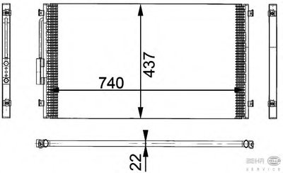 Конденсатор, кондиционер BEHR HELLA SERVICE купить
