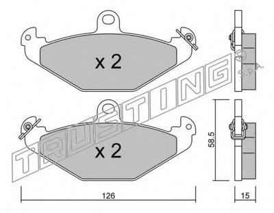 Комплект тормозных колодок, дисковый тормоз TRUSTING купить
