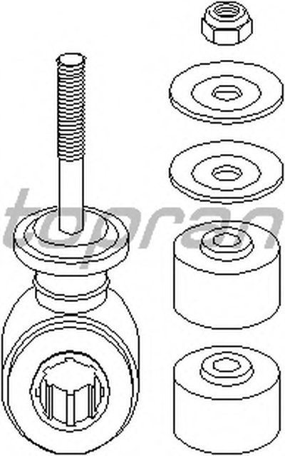 Ремкомплект, соединительная тяга стабилизатора TOPRAN купить