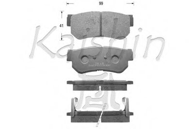 Комплект тормозных колодок, дисковый тормоз KAISHIN купить