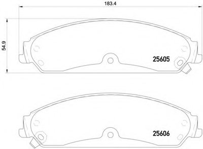 Комплект тормозных колодок, дисковый тормоз BREMBO купить