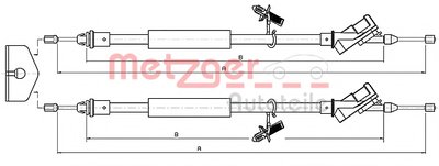 Трос, стояночная тормозная система COFLE METZGER купить