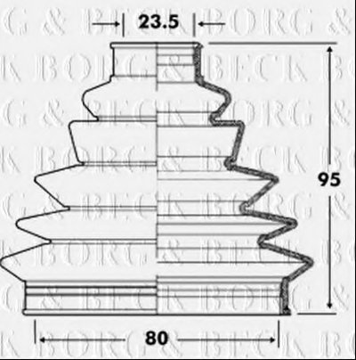 Пыльник, приводной вал BORG & BECK купить