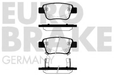 Комплект тормозных колодок, дисковый тормоз EUROBRAKE купить