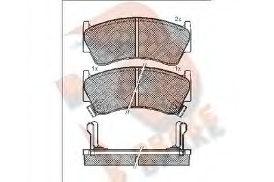 Комплект тормозных колодок, дисковый тормоз R BRAKE купить