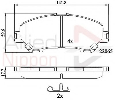 Комплект тормозных колодок, дисковый тормоз ANL Braking COMLINE купить