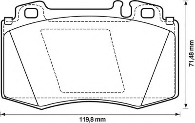 Дисковые тормозные колодки, комплект Klocek hamulcowy kpl. ceramiczny przуd MERCEDES C (CL203), M (W
