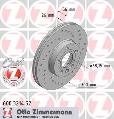 Тормозной диск SPORT BRAKE DISC COAT Z ZIMMERMANN купить