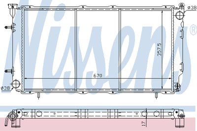 Радиатор, охлаждение двигателя NISSENS купить