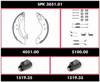 Комплект тормозов, барабанный тормозной механизм Super Precision Kit REMSA купить