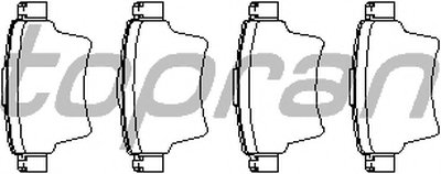 Комплект тормозных колодок, дисковый тормоз TOPRAN купить