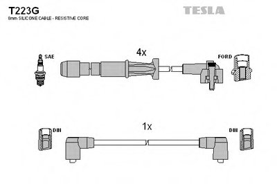 Комплект проводов зажигания TESLA купить