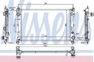 Радиатор, охлаждение двигателя NISSENS купить