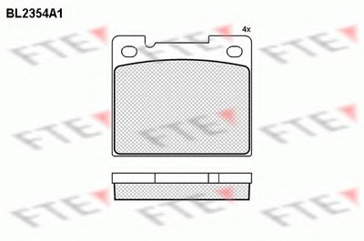 Комплект тормозных колодок, дисковый тормоз FTE купить