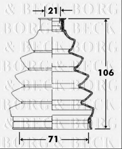 Пыльник, приводной вал BORG & BECK купить