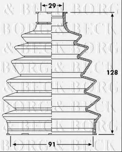 Пыльник, приводной вал BORG & BECK купить