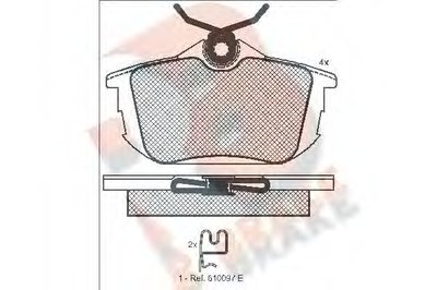 Комплект тормозных колодок, дисковый тормоз R BRAKE купить