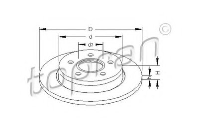 Тормозной диск COATED TOPRAN купить