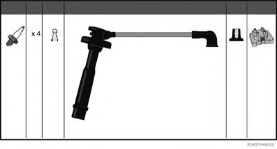 Комплект проводов зажигания HERTH+BUSS JAKOPARTS купить