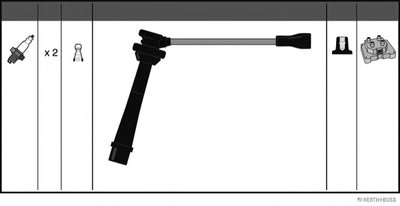 Комплект проводов зажигания HERTH+BUSS JAKOPARTS купить