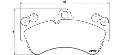 Комплект тормозных колодок, дисковый тормоз BREMBO купить