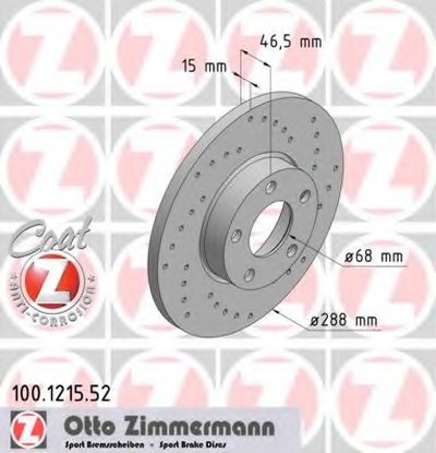 Тормозной диск SPORT BRAKE DISC COAT Z ZIMMERMANN купить