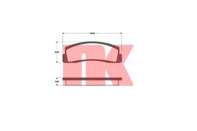 Комплект тормозных колодок, дисковый тормоз NK купить