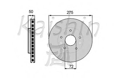 Тормозной диск KAISHIN купить
