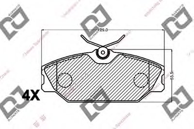 Комплект тормозных колодок, дисковый тормоз DJ PARTS купить