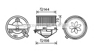Электродвигатель, вентиляция салона AVA QUALITY COOLING купить