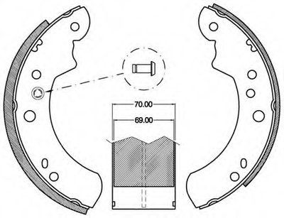 Комплект тормозных колодок ADVANCE OPEN PARTS купить