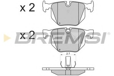 Колодки тормозные задние BMW 3(E46)/7(E38)/X5(E53) 94-11 (AT