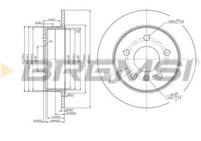 Тормозной диск зад. MB A-Class (W169)/B-Class (W245) 04- (25