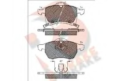 Комплект тормозных колодок, дисковый тормоз R BRAKE купить