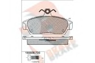 Комплект тормозных колодок, дисковый тормоз R BRAKE купить