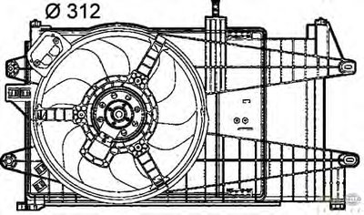 Вентилятор, охлаждение двигателя BEHR HELLA SERVICE HELLA купить