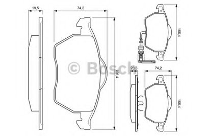 Комплект тормозных колодок, дисковый тормоз BOSCH купить