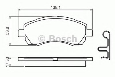 Комплект тормозных колодок, дисковый тормоз BOSCH купить